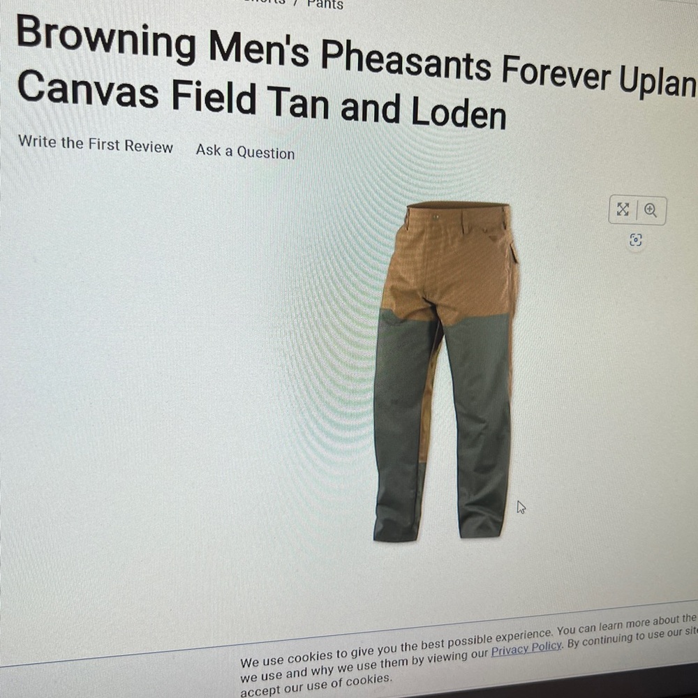 Browning Men's Canvas Field Pants - Tan and Loden